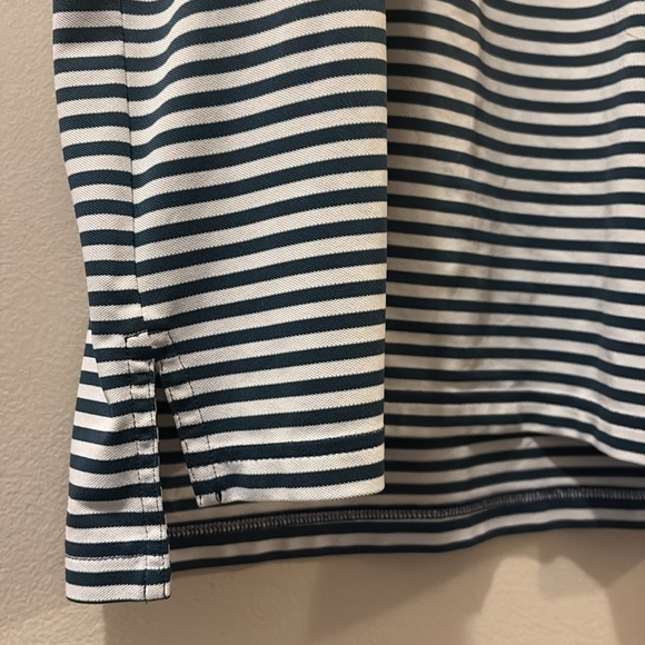 Peter Millar green and White Striped golf Polo Shirt - size XL - Picture 6 of 6